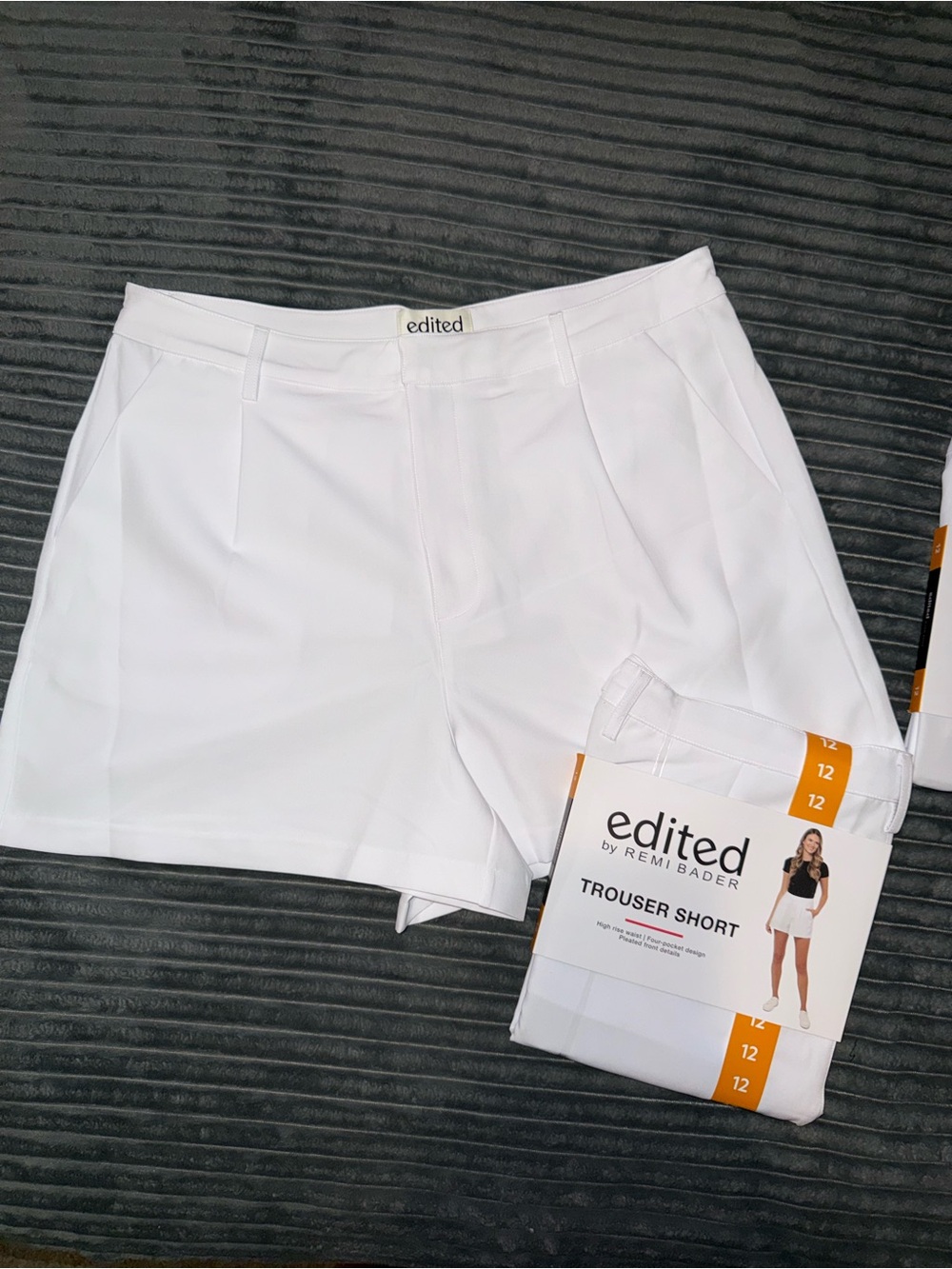 edited White Tailored Trouser Bermuda Shorts